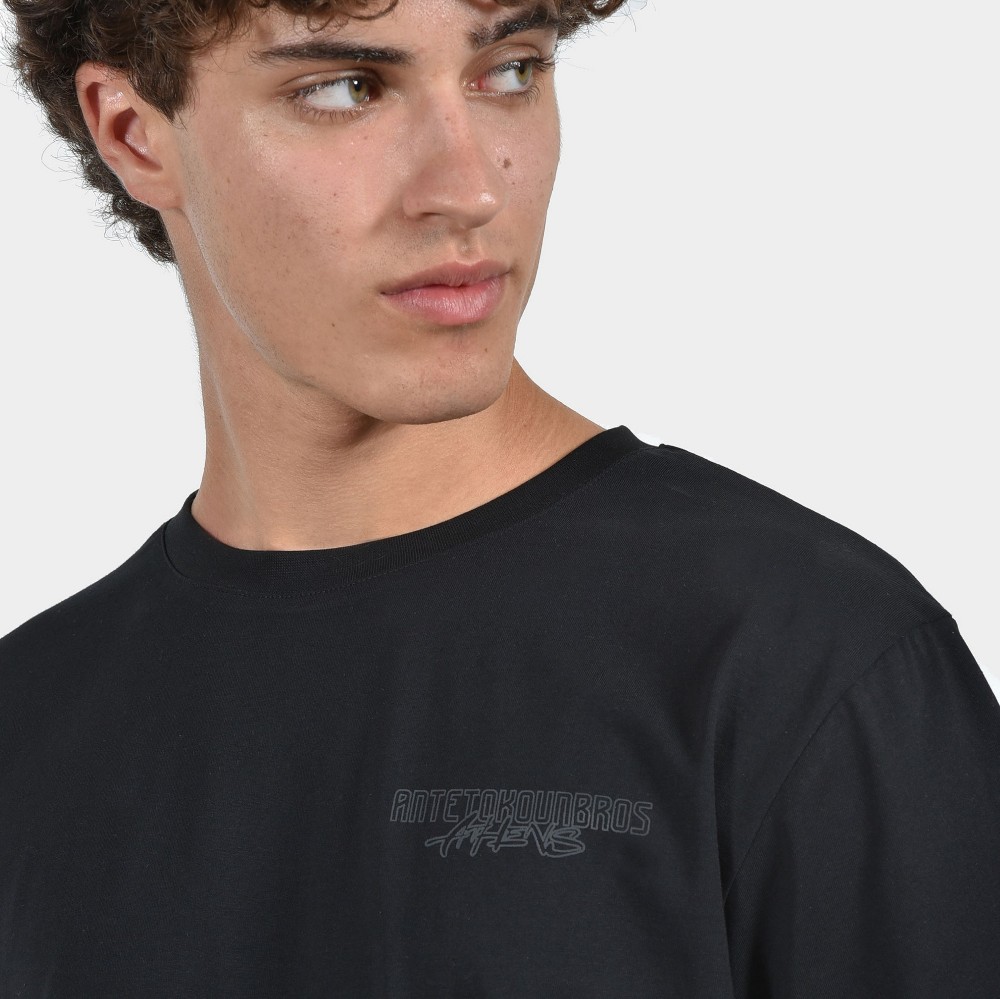 Men's T-shirt Athens Vertical | ANTETOKOUNBROS | Black Detail