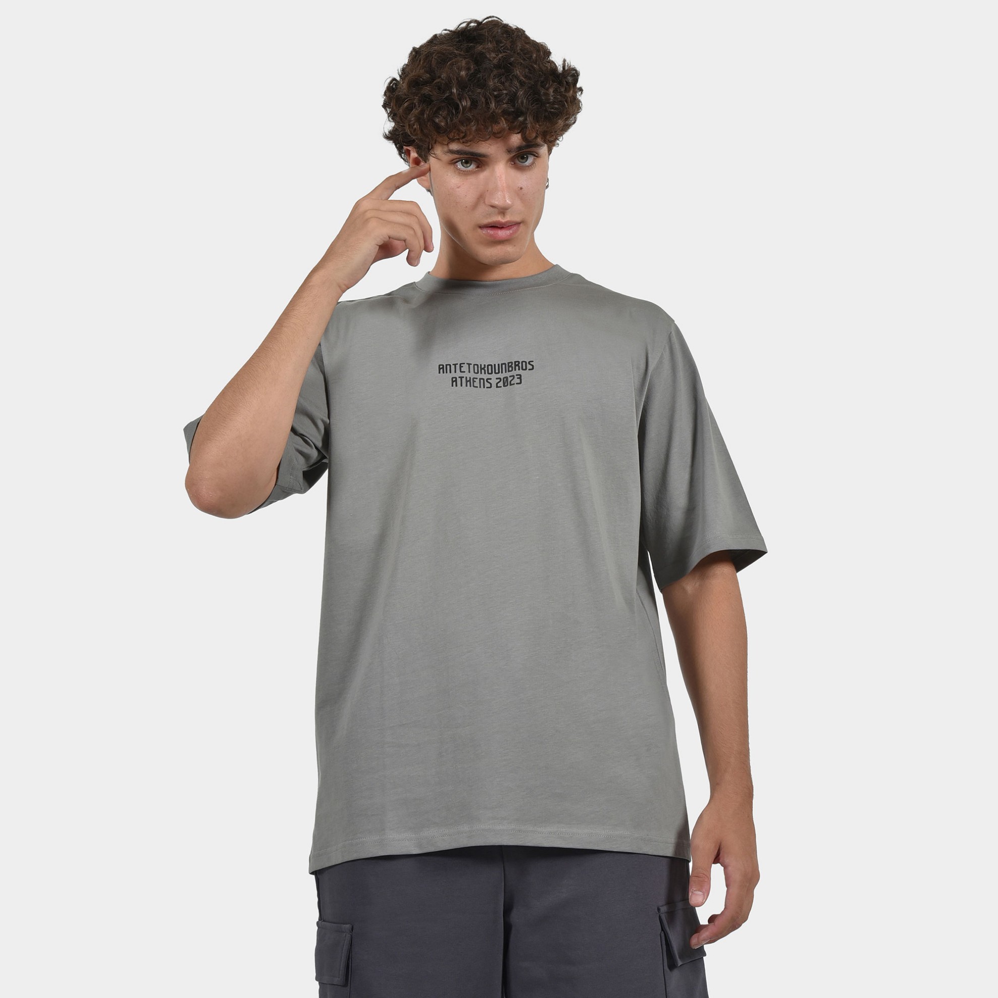 Men's T-shirt Athens 2023 Goth | ANTETOKOUNBROS | Grey Front
