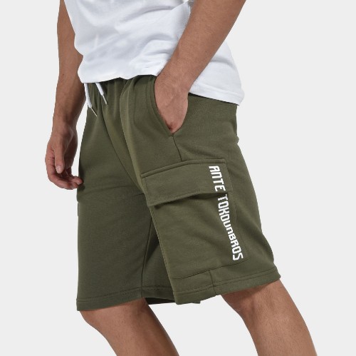 Men's Cargo Shorts in Khaki color | ANTETOKOUNBROS  side thumb