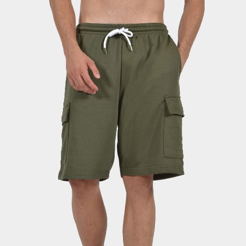 Men's Cargo Shorts in Khaki color | ANTETOKOUNBROS  Front thumb