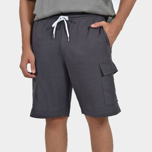 Men's Cargo Shorts in Grey color | ANTETOKOUNBROS  Front