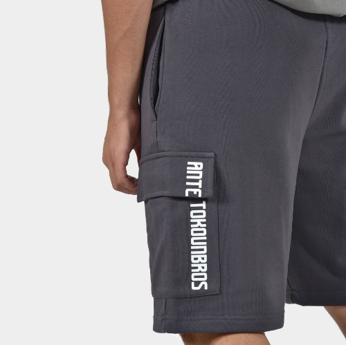 Men's Cargo Shorts in Grey color | ANTETOKOUNBROS  Detail thumb