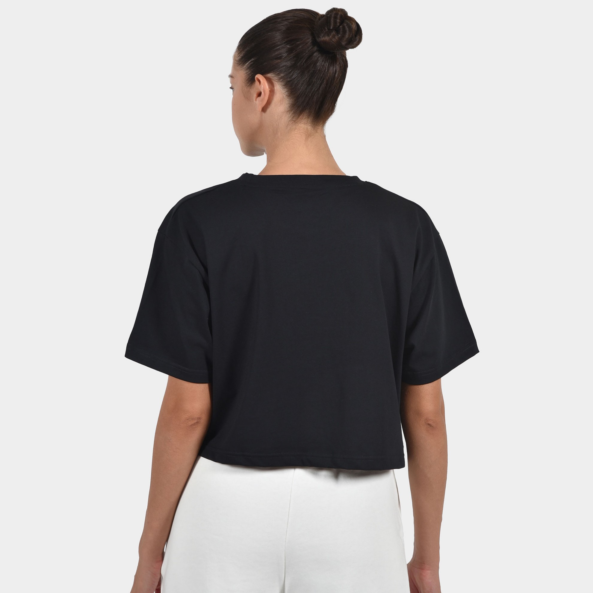 Women's Crop Top T-shirt Graffiti | ANTETOKOUNBROS | Black Back