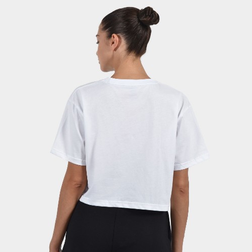Women's Crop Top T-shirt Graffiti | ANTETOKOUNBROS | White Back