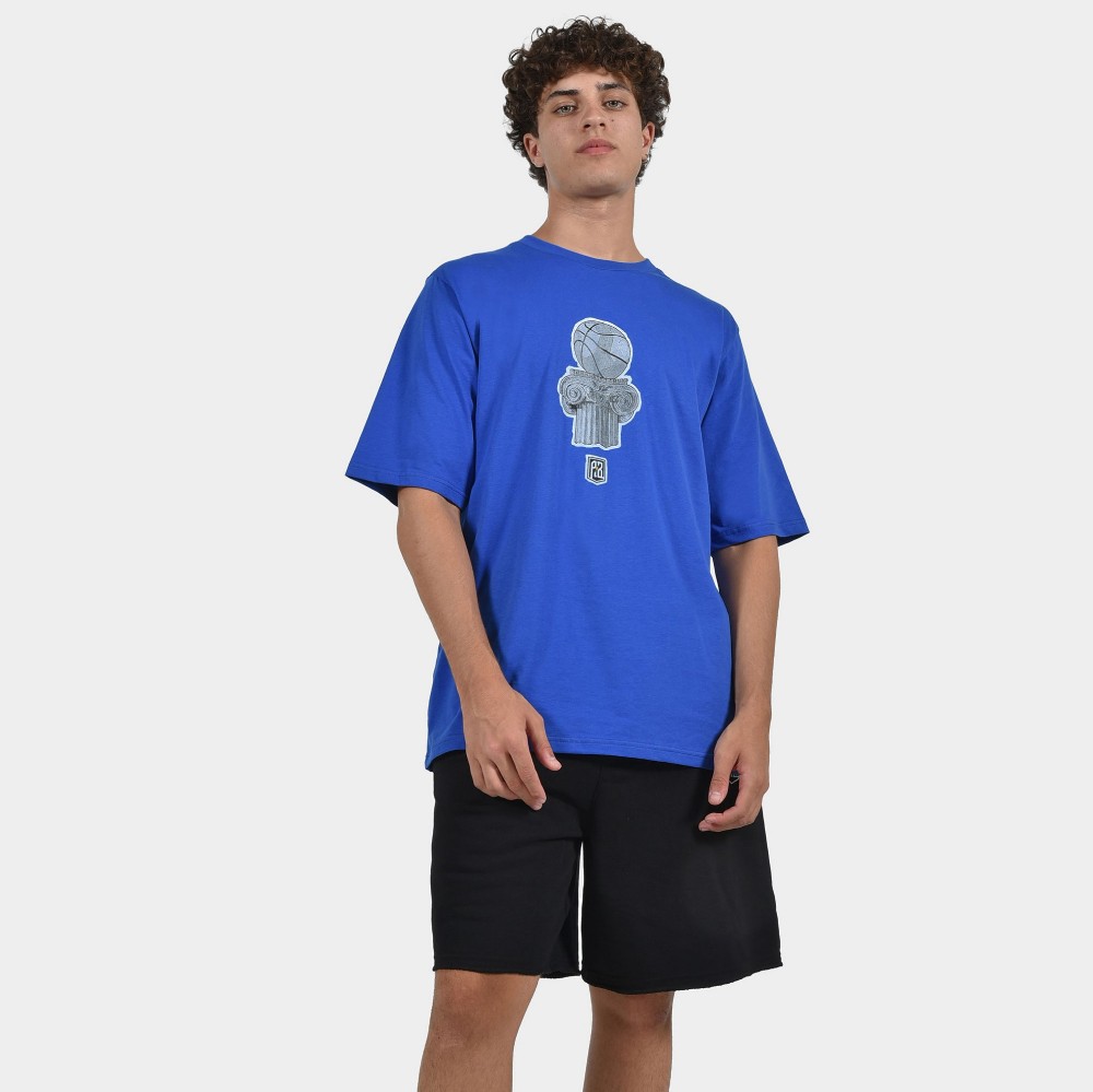 Men's T-shirt Pillar | ANTETOKOUNBROS | Royal Blue Front Model