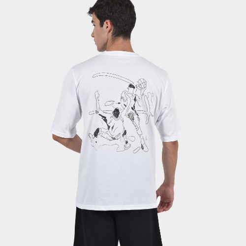 Men's T-shirt Sketch | ANTETOKOUNBROS | White Back thumb