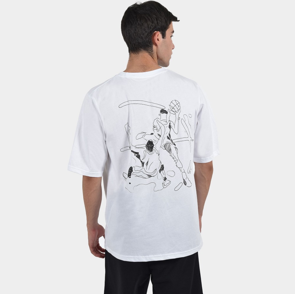 Men's T-shirt Sketch | ANTETOKOUNBROS | White Back 2