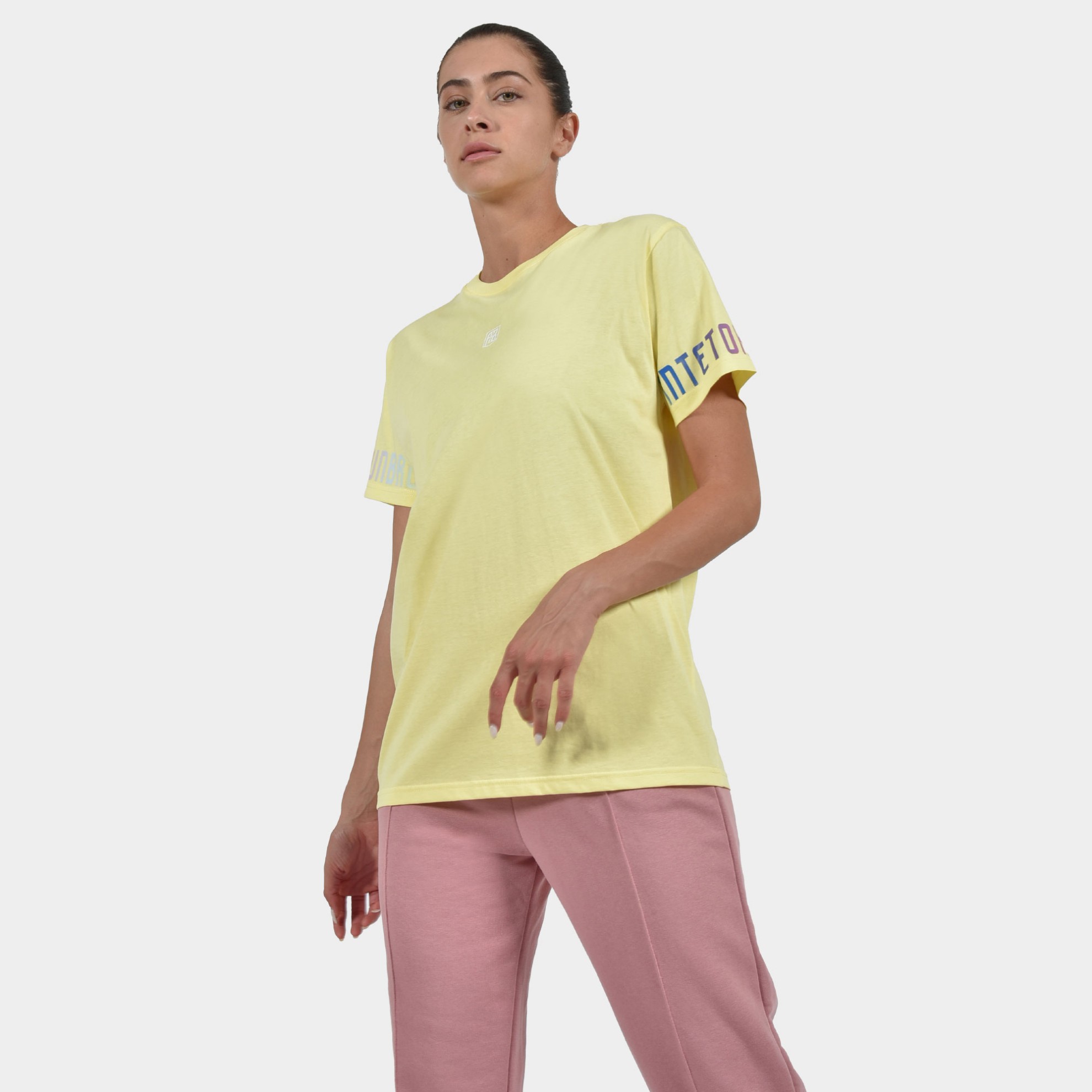 Women's T-shirt Calm Graffiti | ANTETOKOUNBROS | Yellow Front