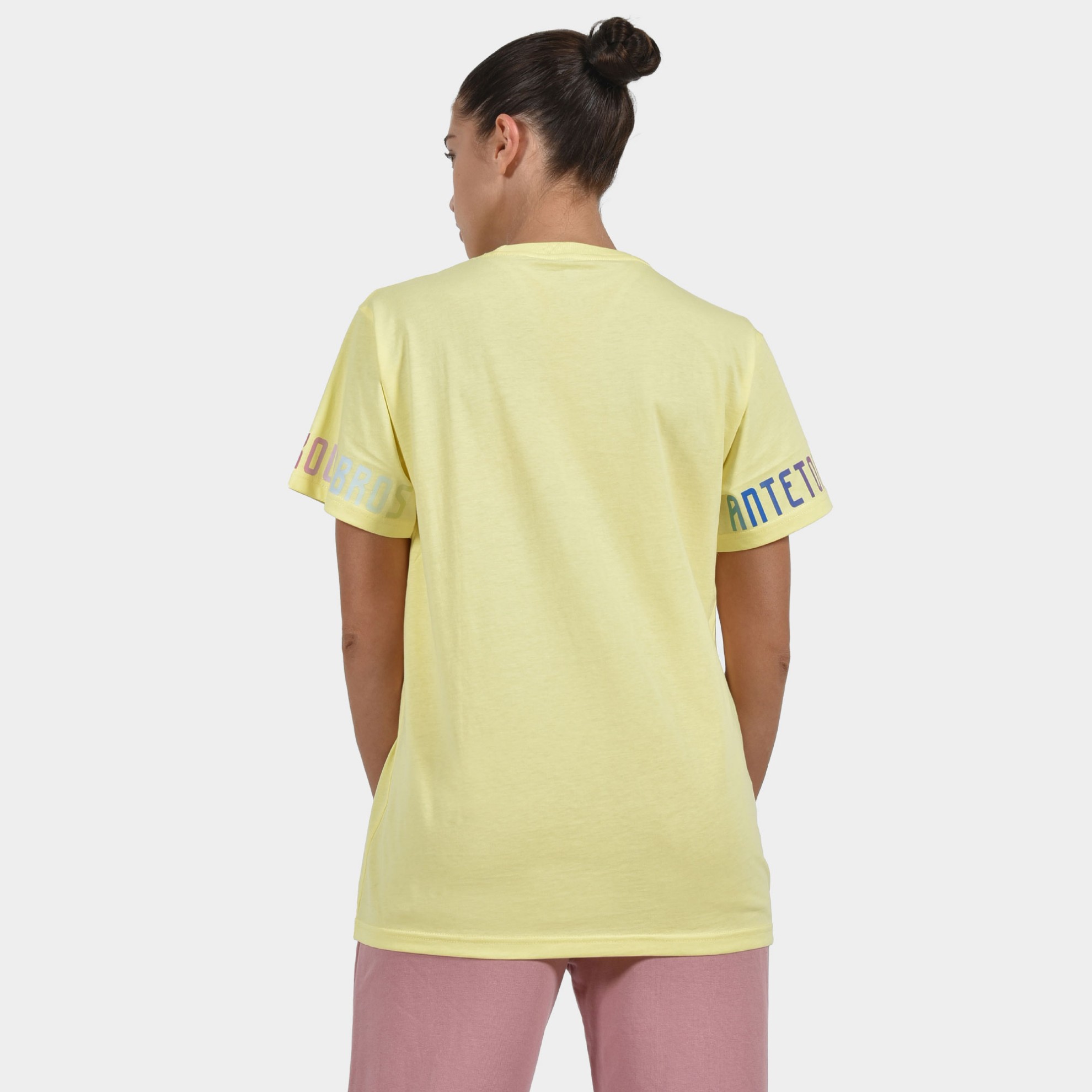 Women's T-shirt Calm Graffiti | ANTETOKOUNBROS | Yellow Back