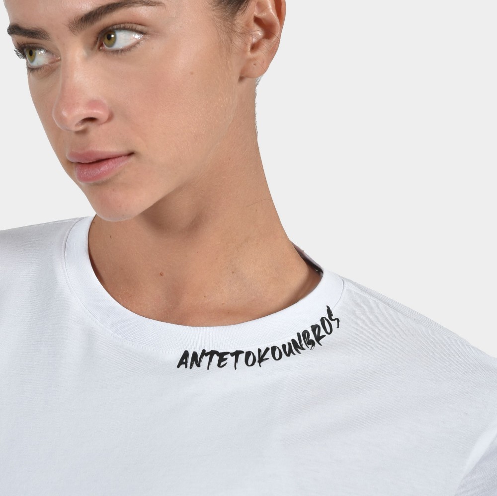 Women's T-shirt Graffiti | ANTETOKOUNBROS | White Detail