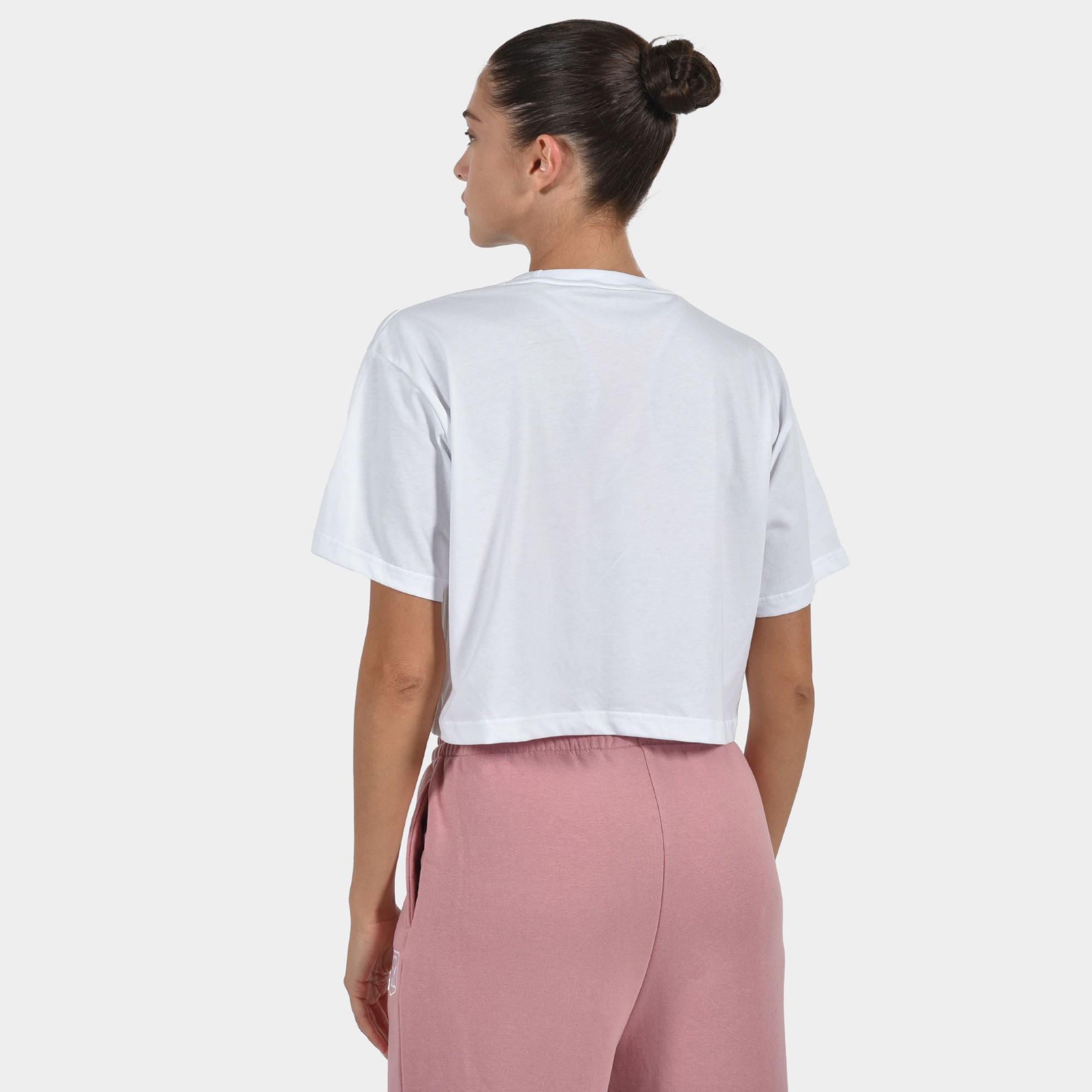 ANTETOKOUNBROS Women's Crop Top T-shirt Calm Graffiti White Back