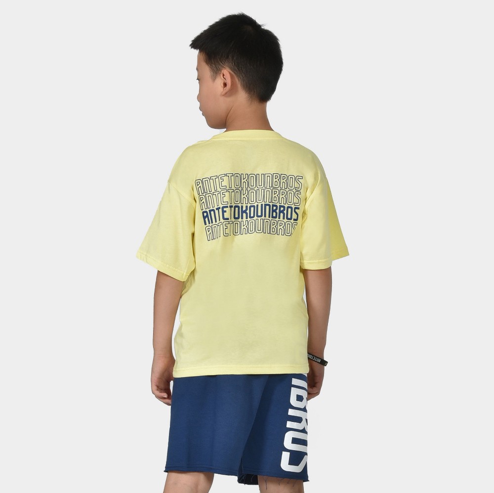 Kids' T-shirt Multi Graffiti | ANTETOKOUNBROS | Yellow Back