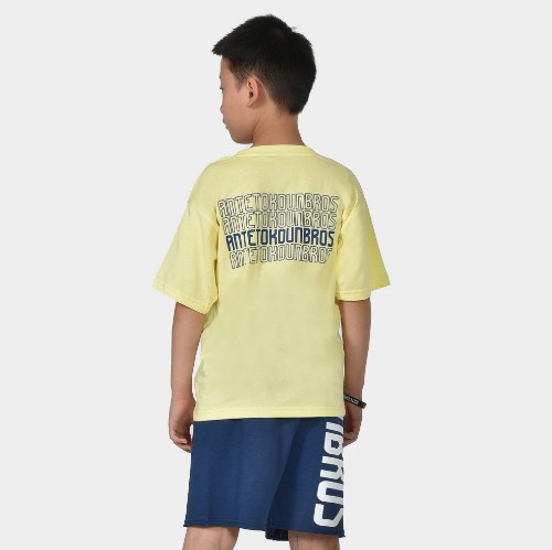 Kids' T-shirt Multi Graffiti | ANTETOKOUNBROS | Yellow Back thumb