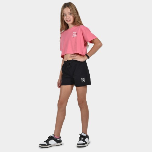 Kids' Shorts Baseline | ANTETOKOUNBROS | Black Model Front thumb