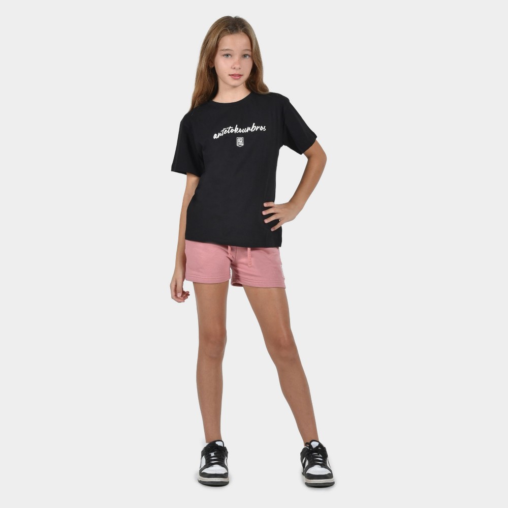 Kids' T-shirt Baseline | ANTETOKOUNBROS | Black Model Front