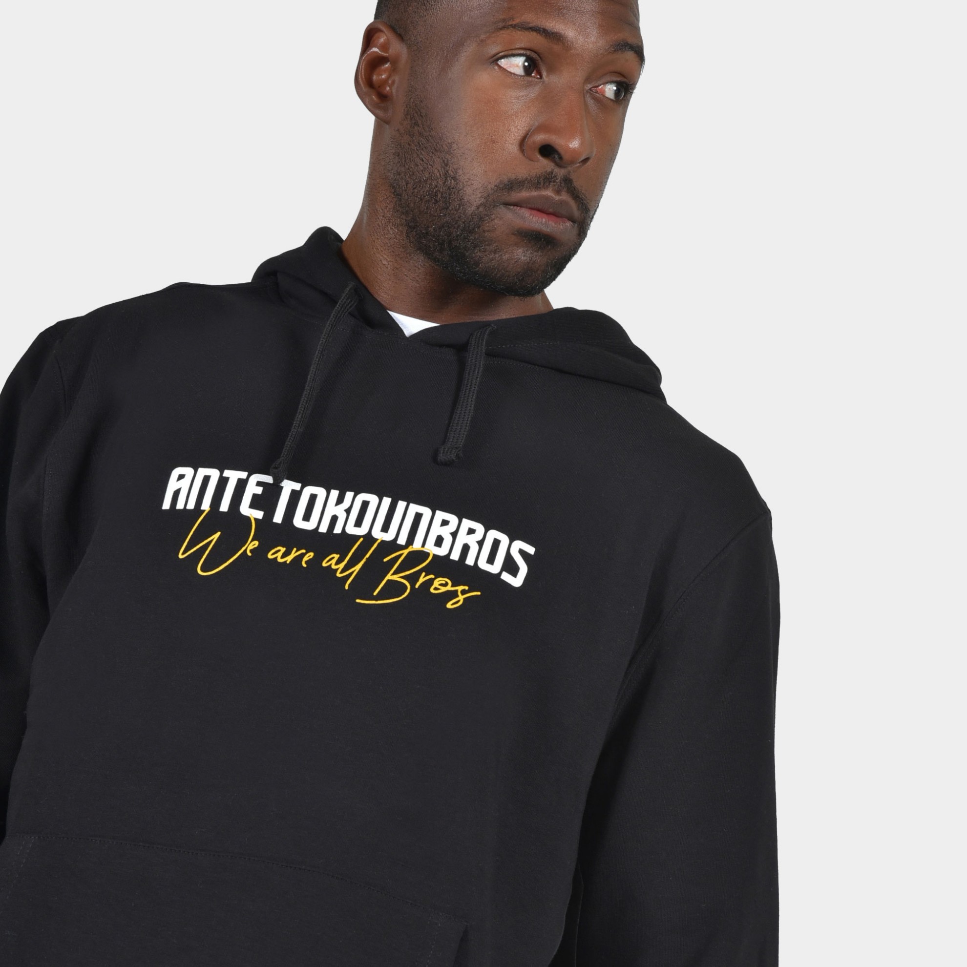 Unisex Φούτερ με Κουκούλα We are all Bros | ANTETOKOUNBROS | Μαύρο Detail