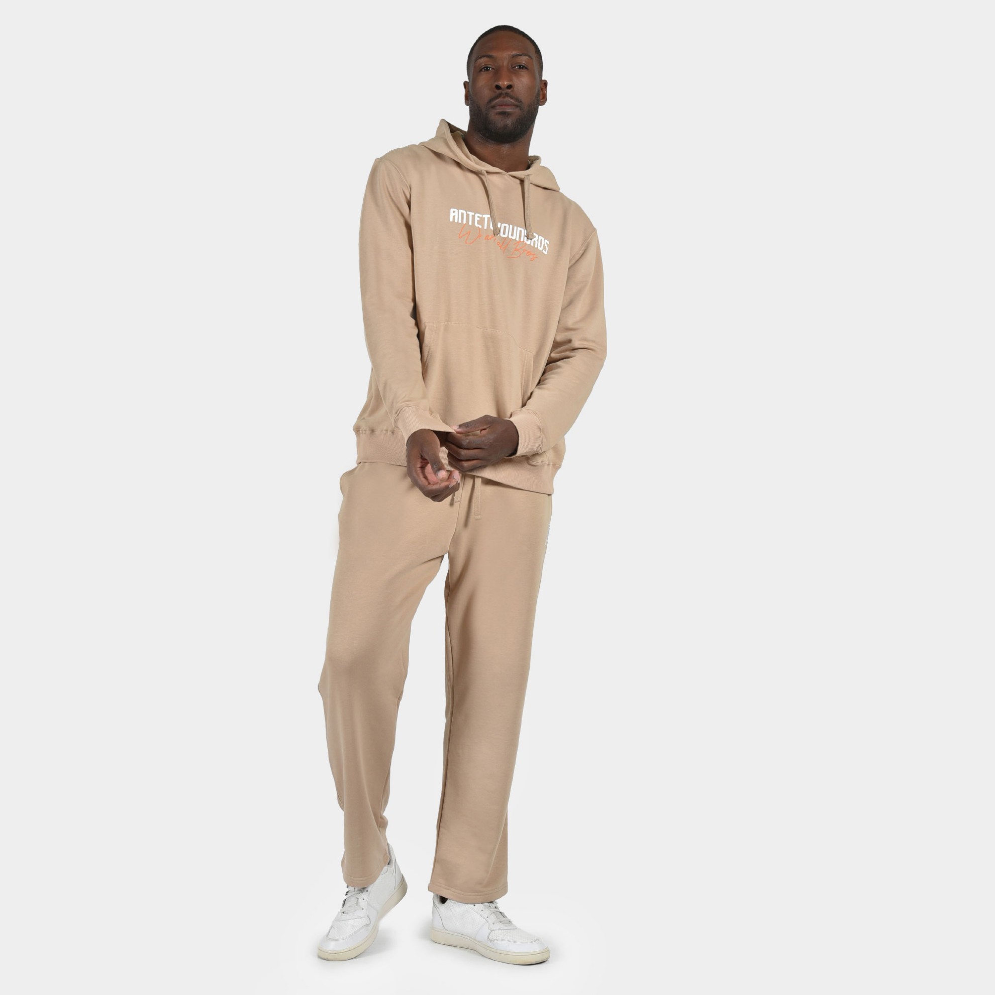 Men's Hoodie We are all Bros | ANTETOKOUNBROS | Beige Model Front