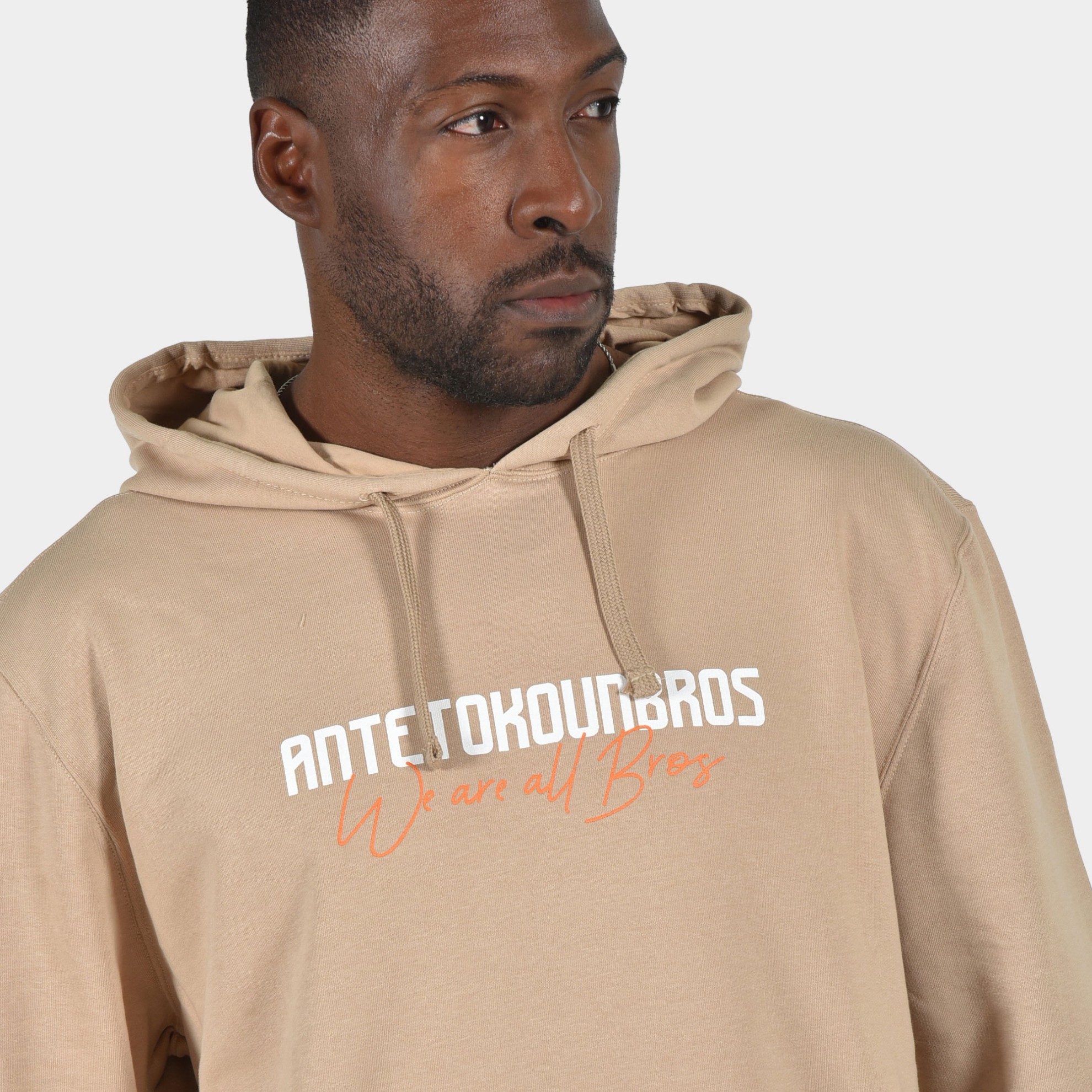 Men's Hoodie We are all Bros | ANTETOKOUNBROS | Beige Detail