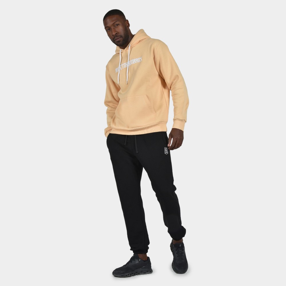 Men's Hoodie Baseline | ANTETOKOUNBROS | Almond Model Front