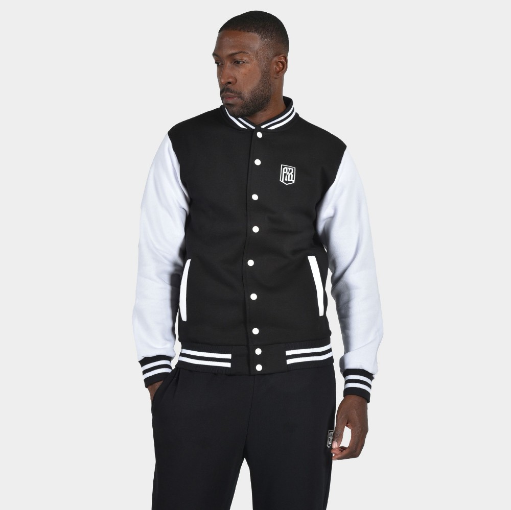 Men's Varsity Jacket | ANTETOKOUNBROS | Black Front