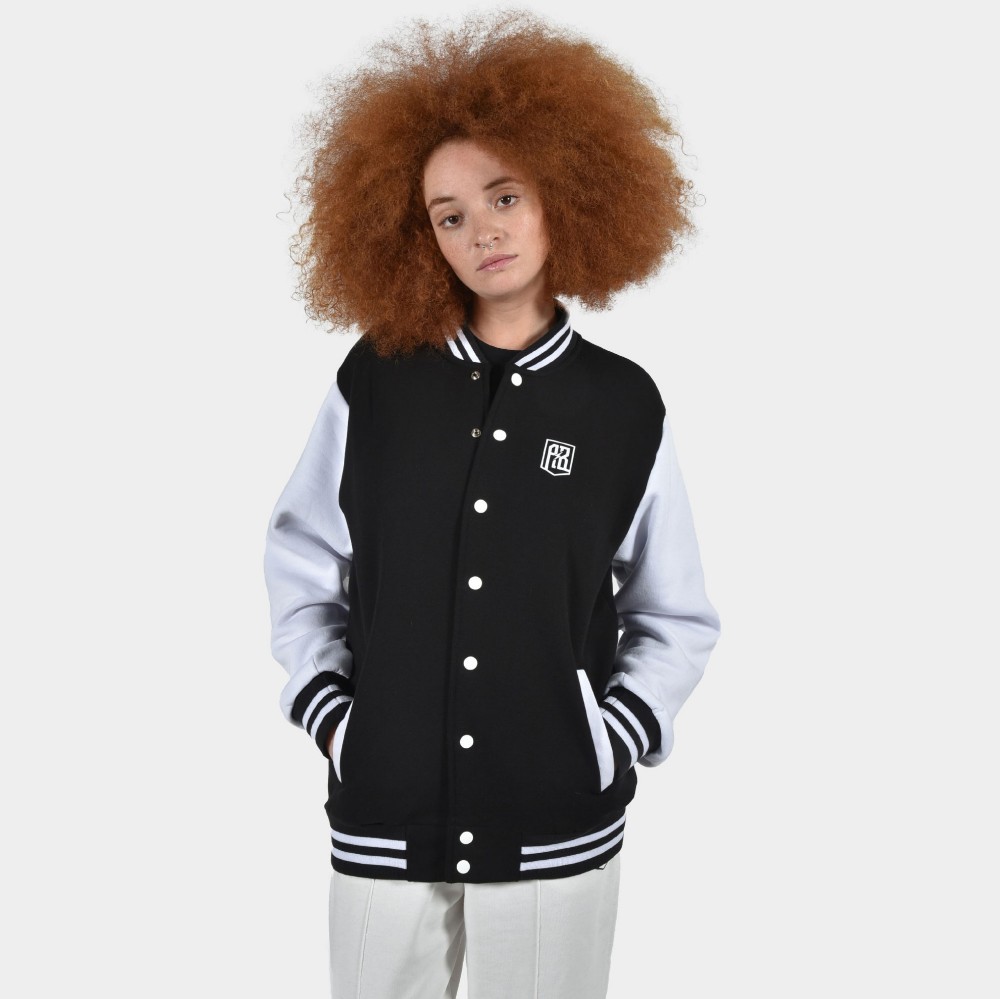 Unisex Varsity Jacket | ANTETOKOUNBROS | Black Front 1