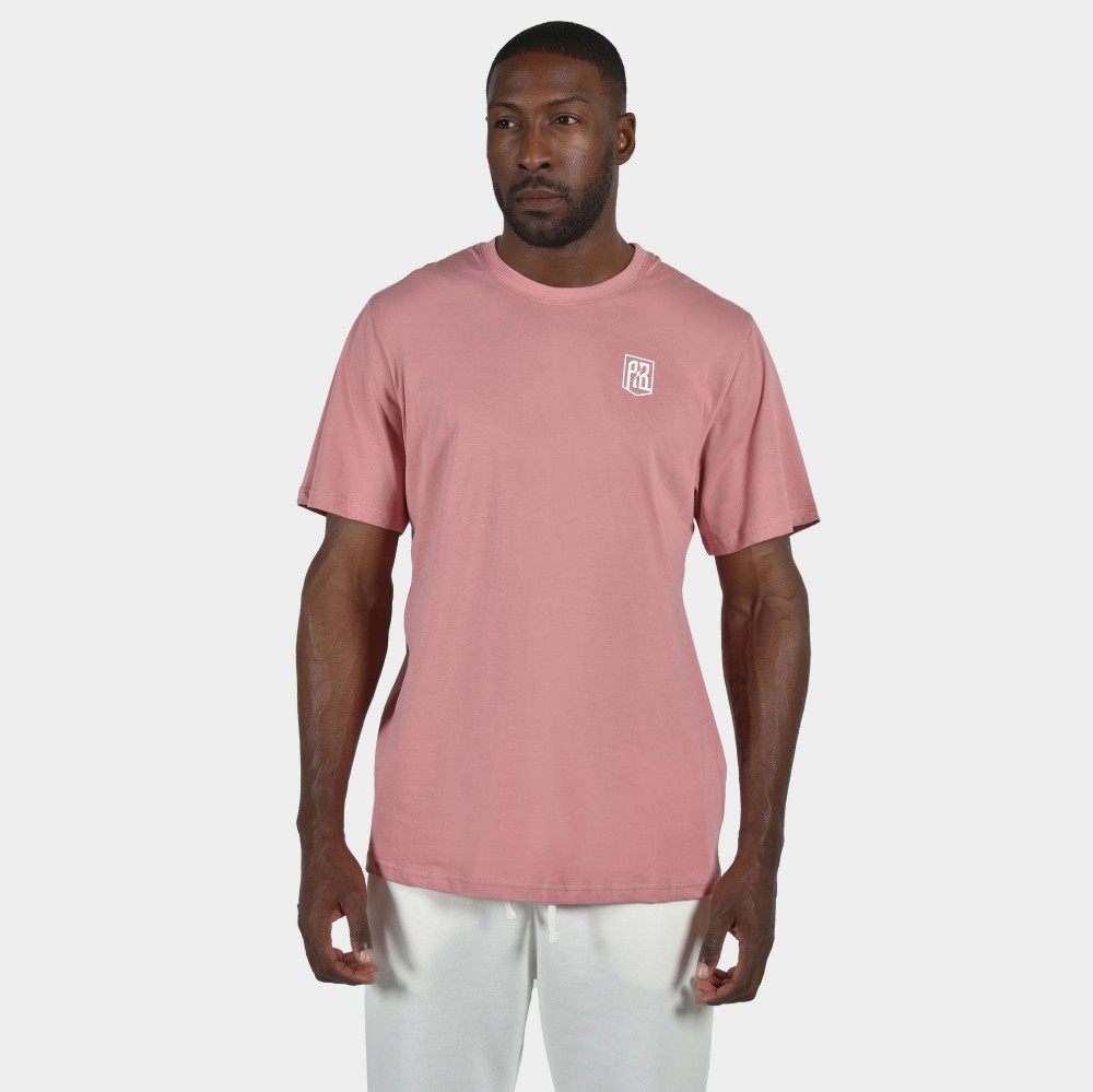 Men's T-shirt Baseline Vertical Logo  | ANTETOKOUNBROS | Dusty Pink Front