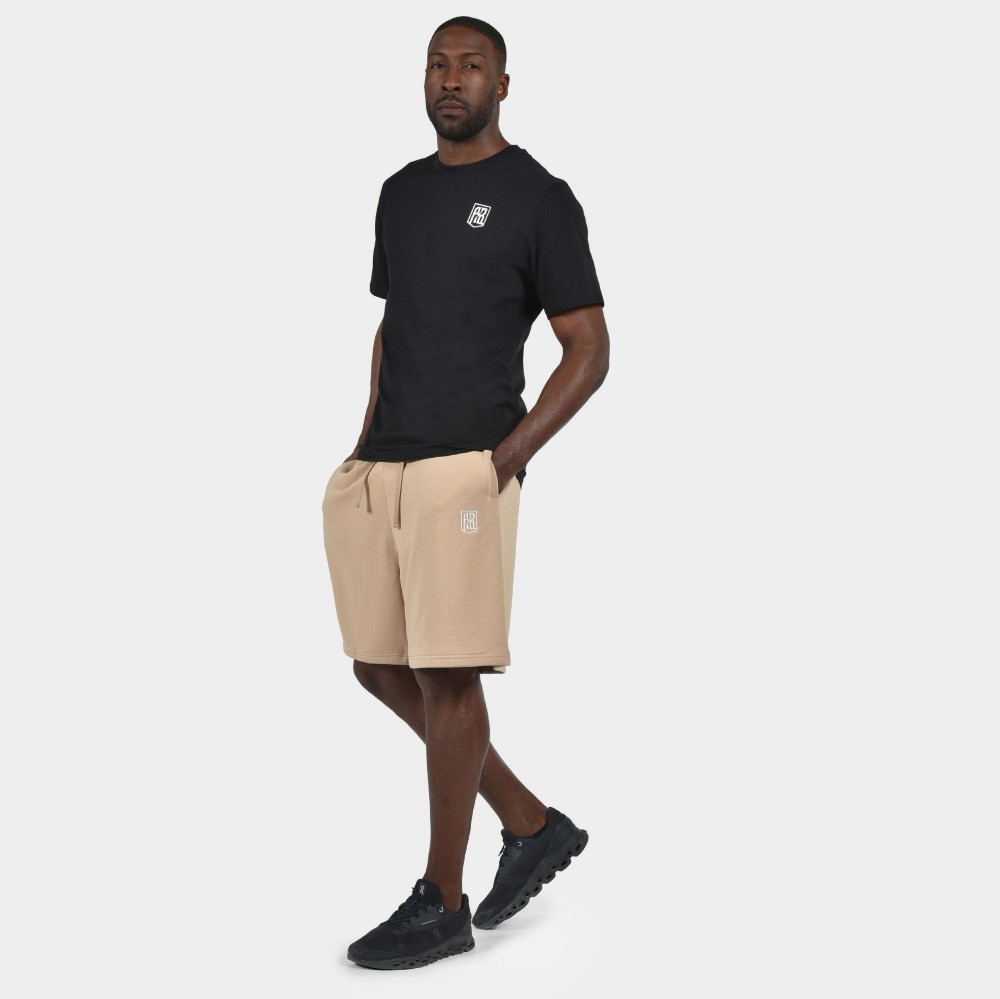 Men's Shorts Baseline | ANTETOKOUNBROS | Beige Model Front