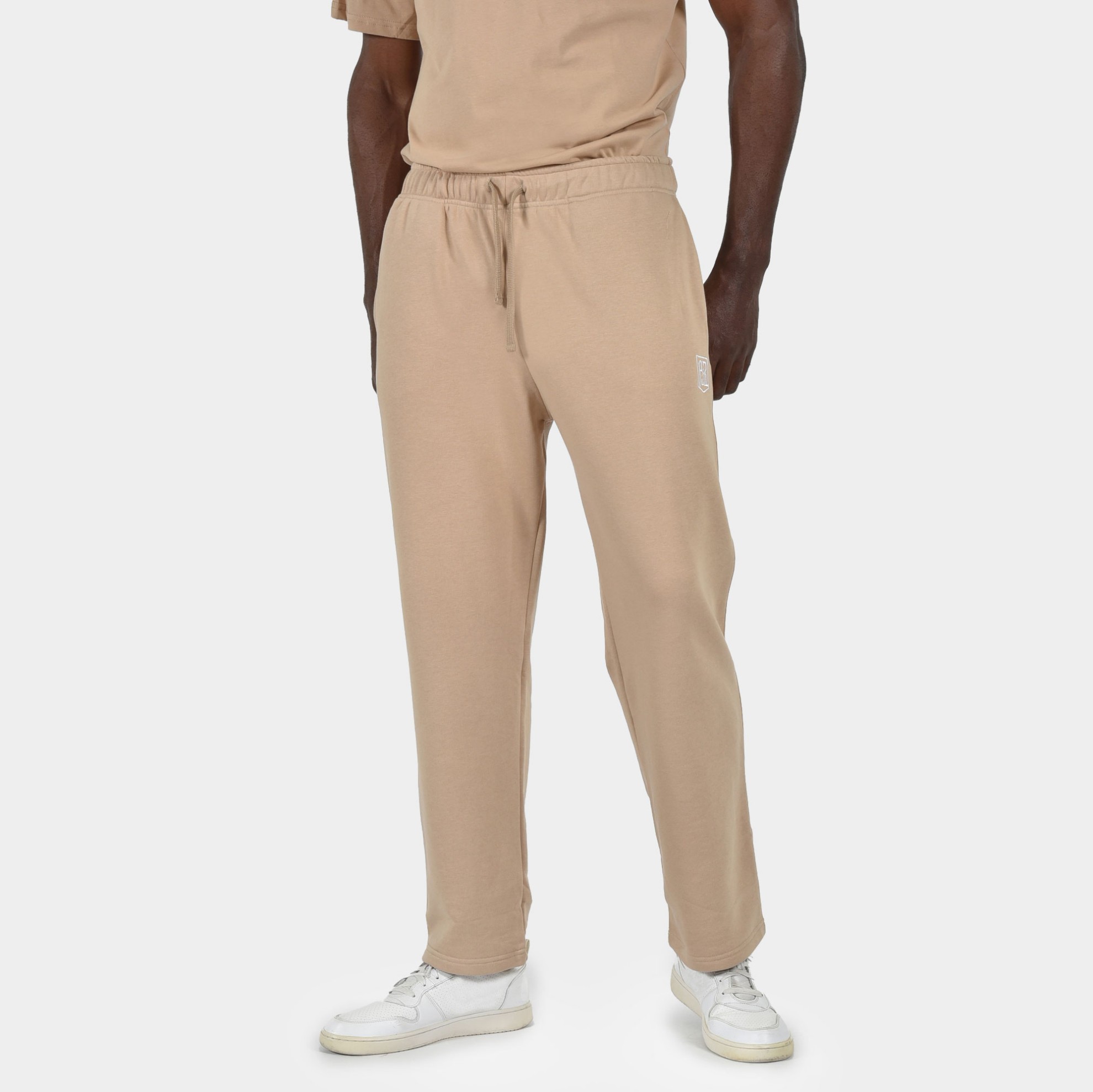 Men's Sweatpants Baseline | ANTETOKOUNBROS | Open Leg Beige | Front