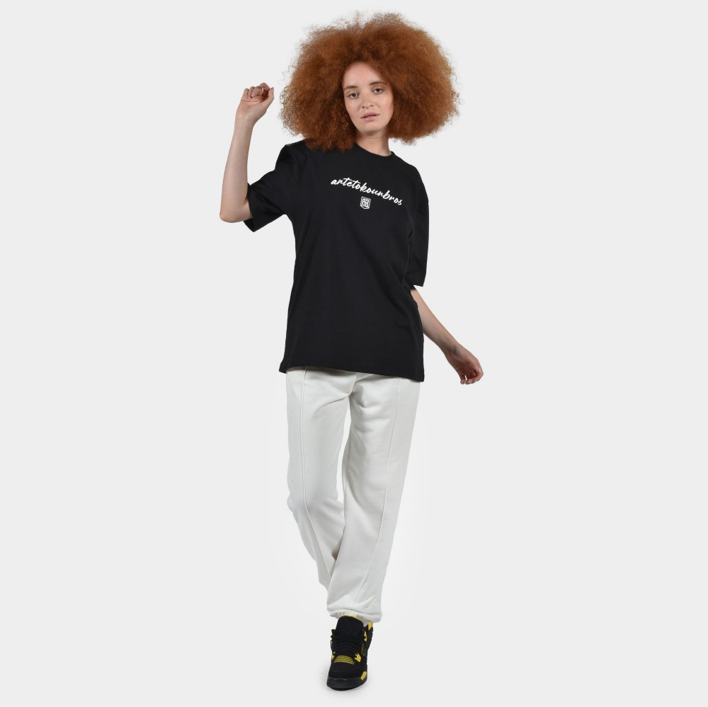 Women's T-shirt | ANTETOKOUNBROS Baseline | Black Model Front