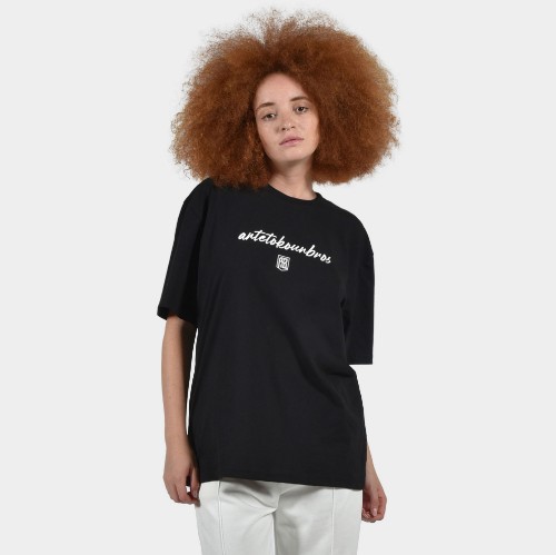 Women's T-shirt | ANTETOKOUNBROS Baseline | Black Front thumb