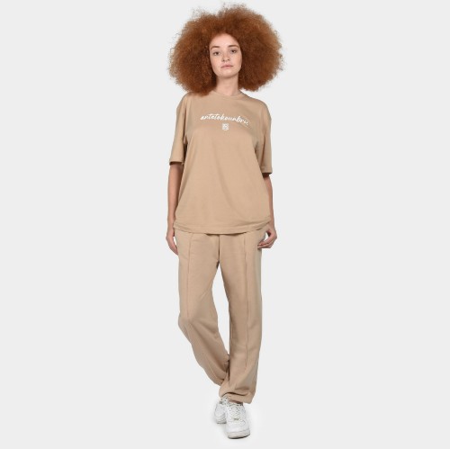 Women's Sweatpants | ANTETOKOUNBROS Baseline | Beige Model Front thumb