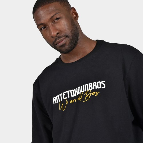 Men's Sweatshirt We are all Bros | ANTETOKOUNBROS | Black Detail thumb
