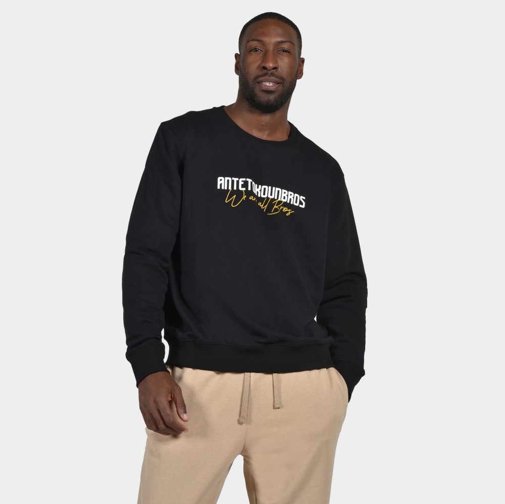 Men's Sweatshirt We are all Bros | ANTETOKOUNBROS | Black Front