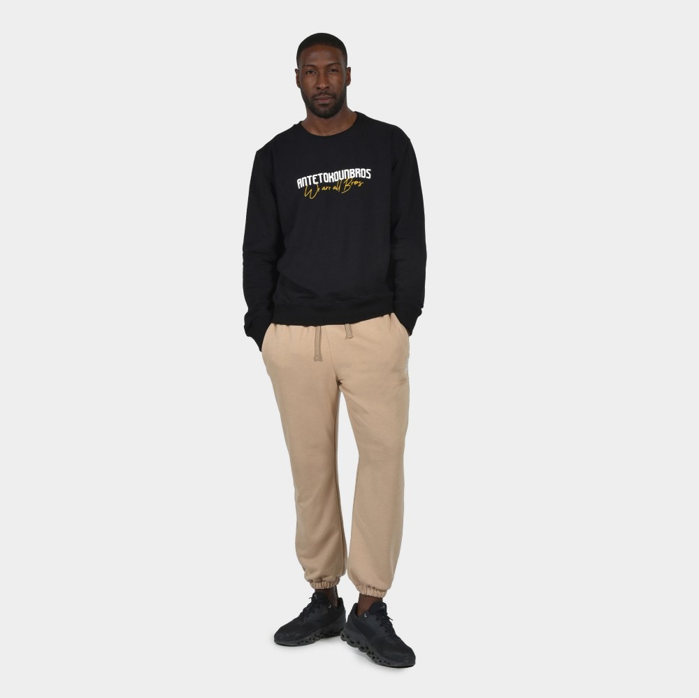Men's Sweatshirt We are all Bros | ANTETOKOUNBROS | Black Model Front