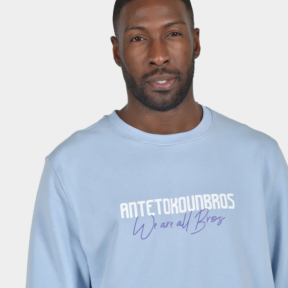Men's Sweatshirt We are all Bros | ANTETOKOUNBROS | Dusty Blue Detail