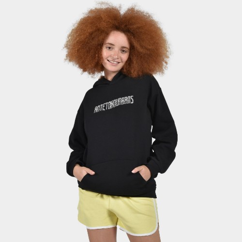 Women's Hoodie Leopard Logo | ANTETOKOUNBROS | Black  Front thumb