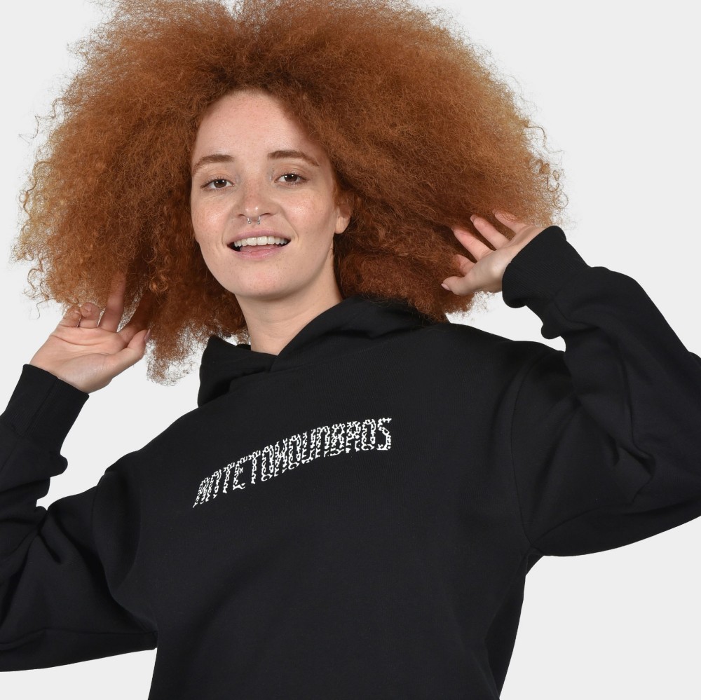 Women's Hoodie Leopard Logo | ANTETOKOUNBROS | Black  Detail