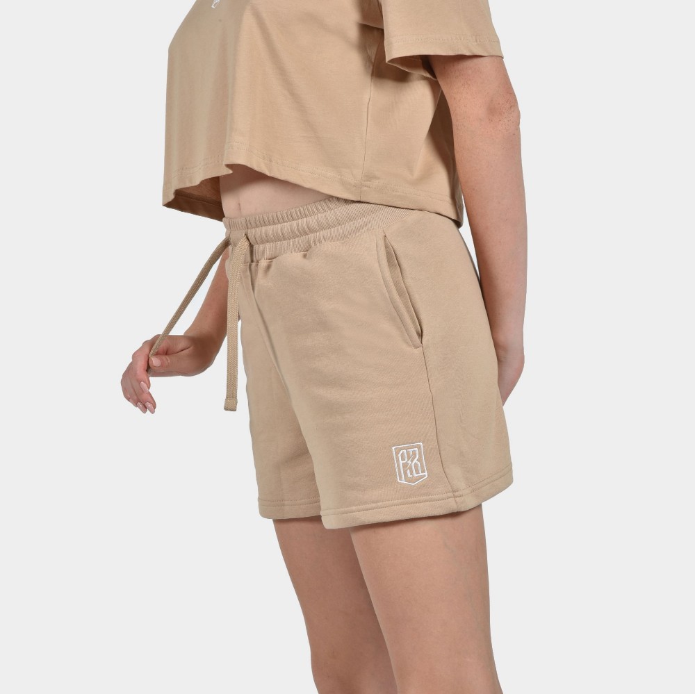 Women's Shorts Baseline | ANTETOKOUNBROS | Beige Detail