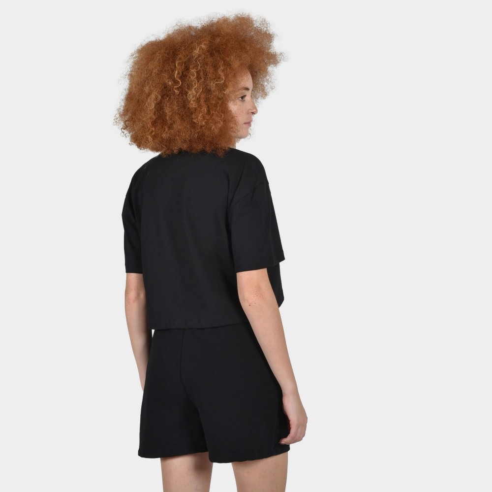 Women's Crop Top T-shirt | ANTETOKOUNBROS Baseline | Black Back