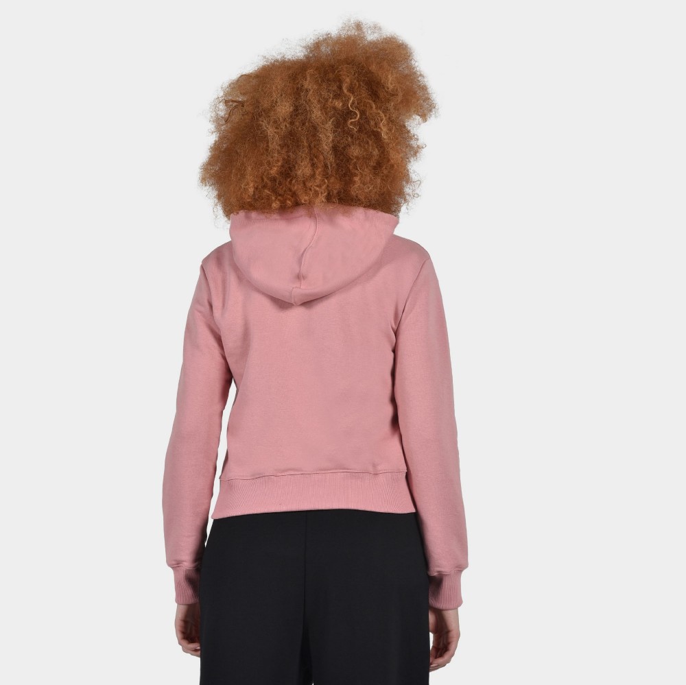 ANTETOKOUNBROS Women's Crop Hoodie | Dusty Pink Back