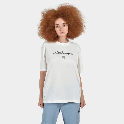 Women's T-shirt | ANTETOKOUNBROS Baseline | Off White Front thumb