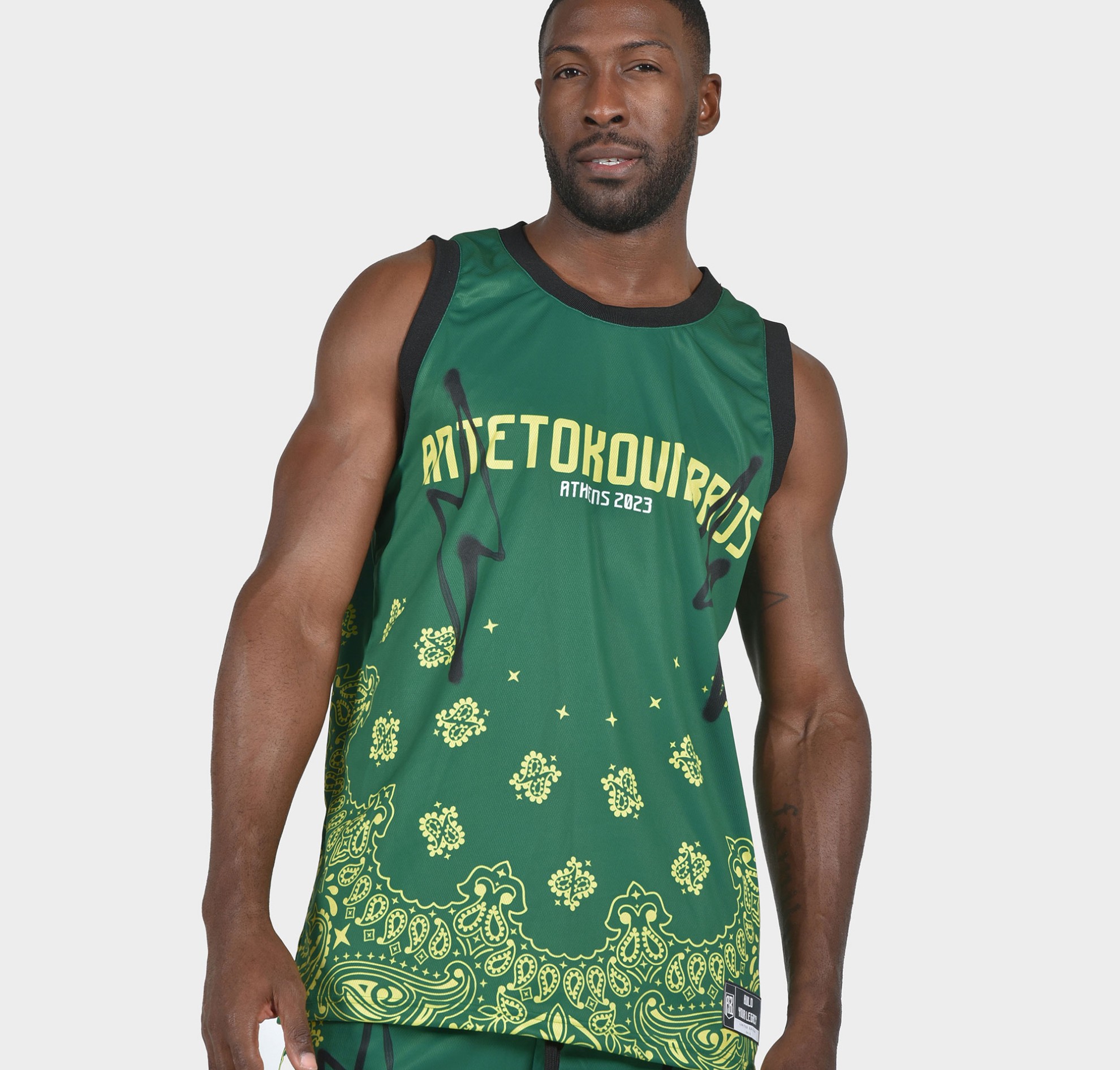 Men's Tank Top Limited Edition 2023 | ANTETOKOUNBROS | Green Detail