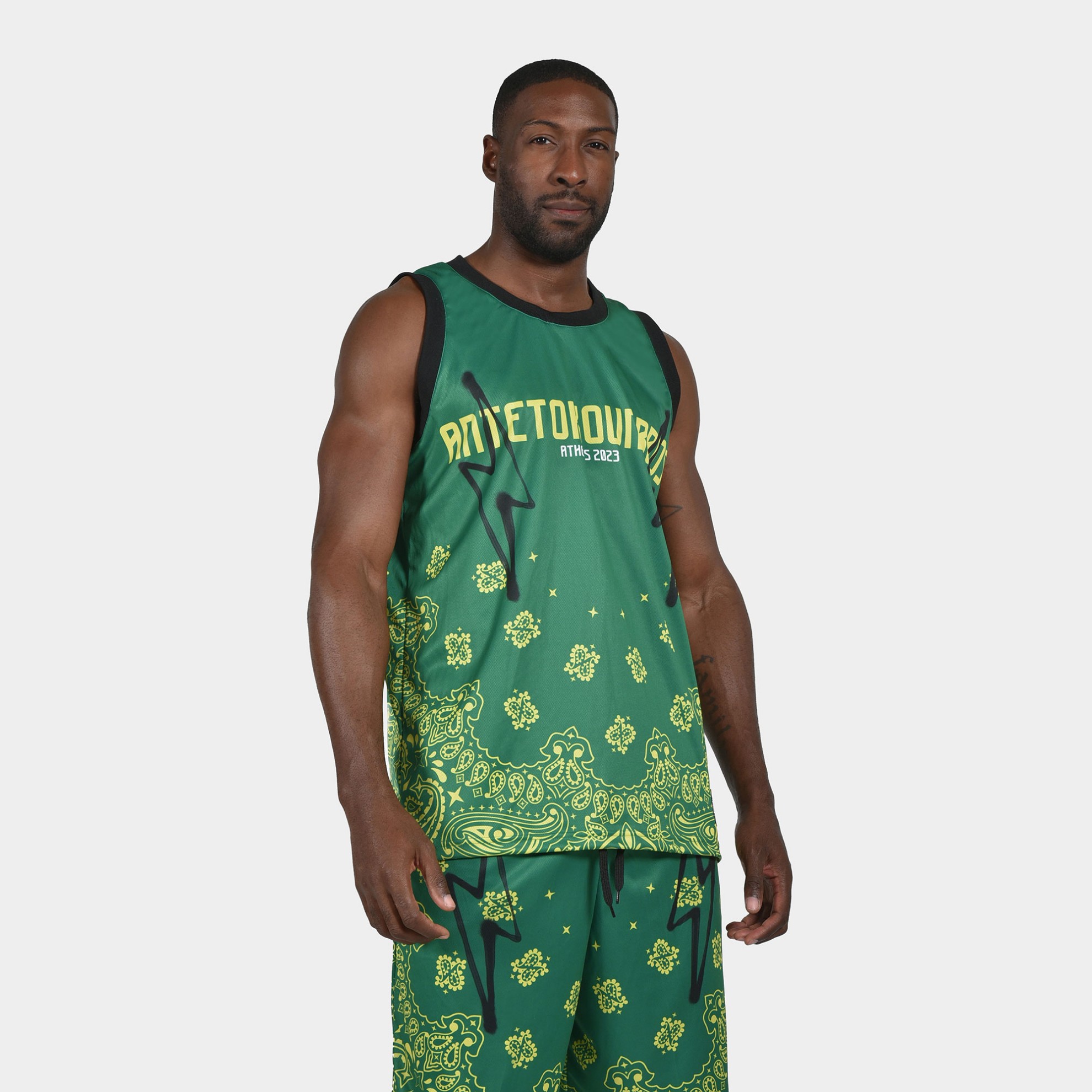 Men's Tank Top Limited Edition 2023 | ANTETOKOUNBROS | Green Front