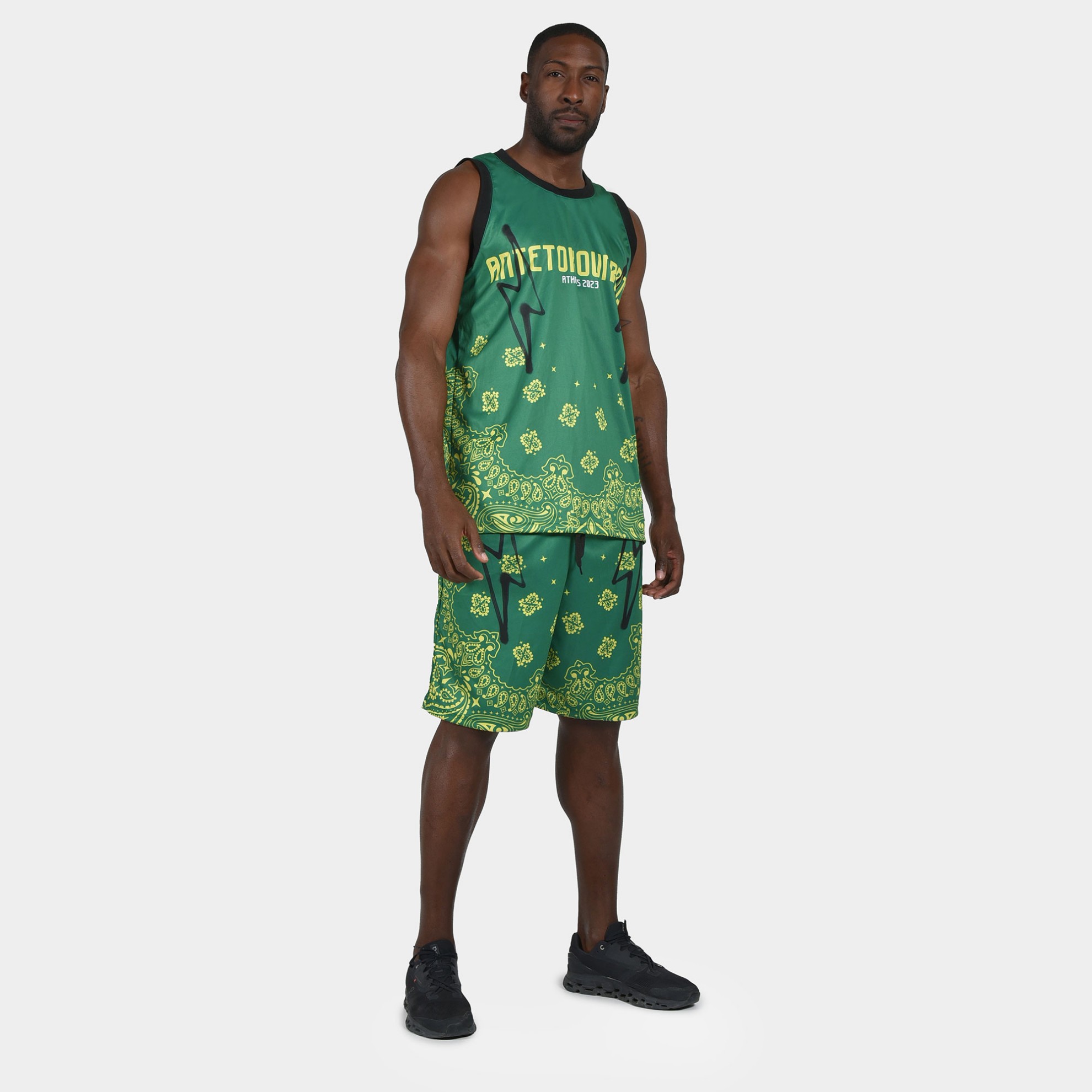 Men's Tank Top Limited Edition 2023 | ANTETOKOUNBROS | Green Model Front