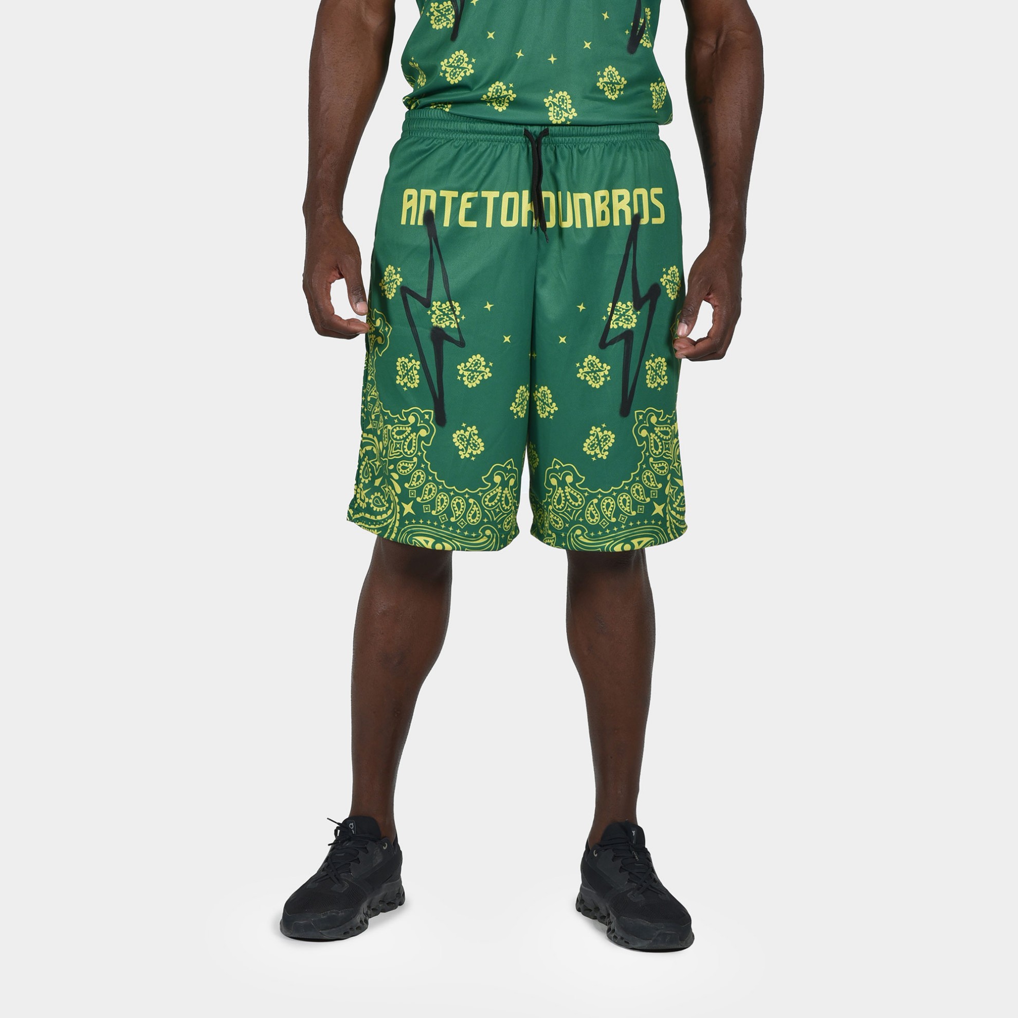 Men's Shorts Limited Edition 2023 Green | ANTETOKOUNBROS | Front
