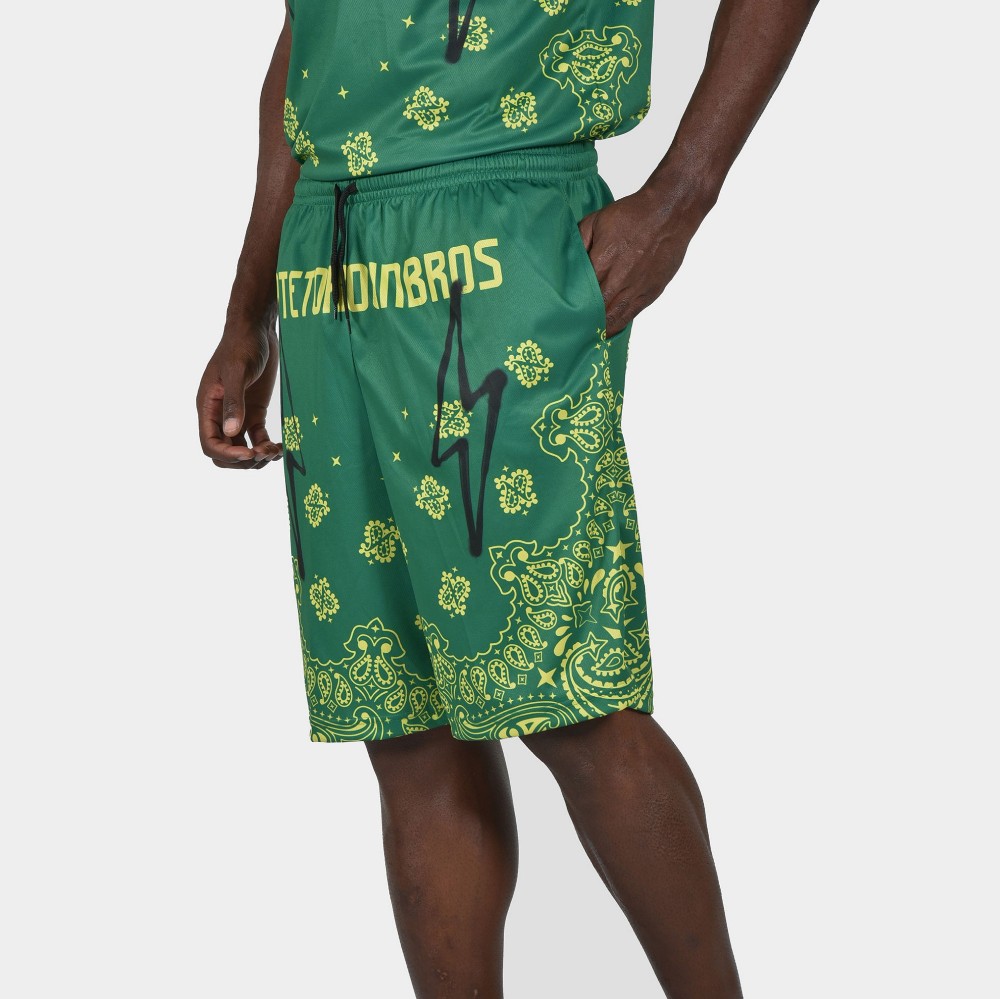 Men's Shorts Limited Edition 2023 Green | ANTETOKOUNBROS | Detail