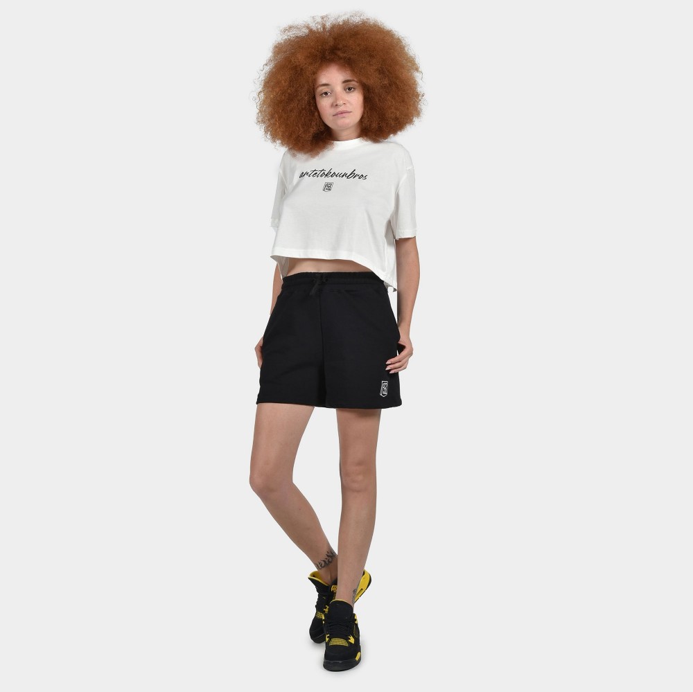 Women's Shorts Baseline | ANTETOKOUNBROS | Black Model Front