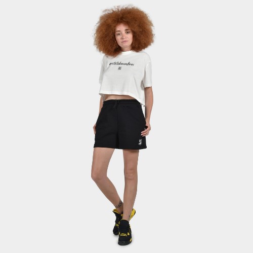Women's Shorts Baseline | ANTETOKOUNBROS | Black Model Front thumb