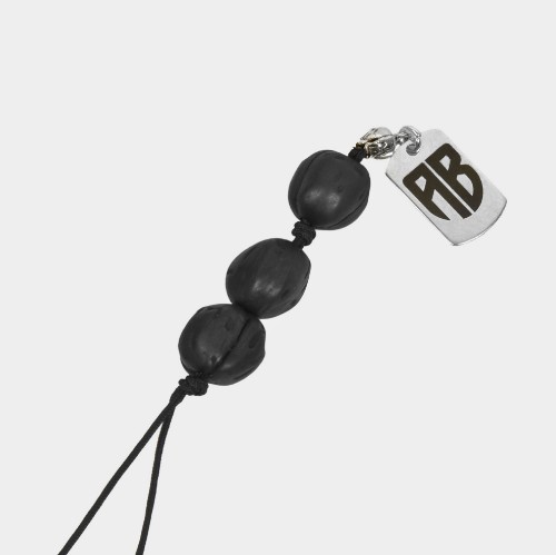 ANTETOKOUNBROS | Charm Komboloi with Black Beads Nutmeg Detail