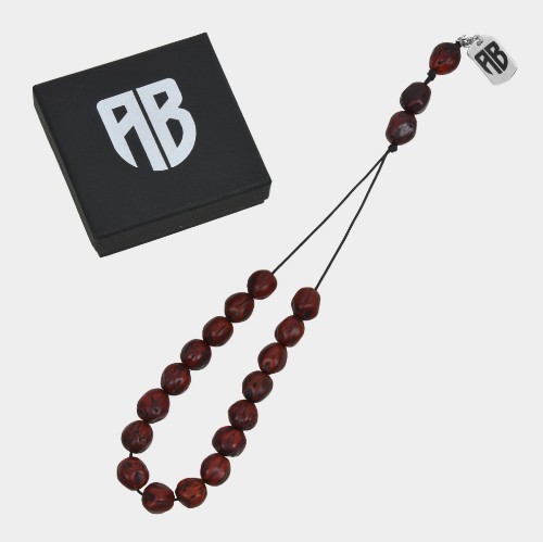 ANTETOKOUNBROS | Charm Komboloi with Brown Beads Nutmeg 1
